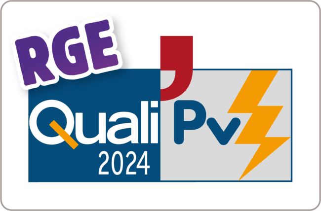 logo QualiPV qui certifie l'installateur photovoltaïque d'entreprise